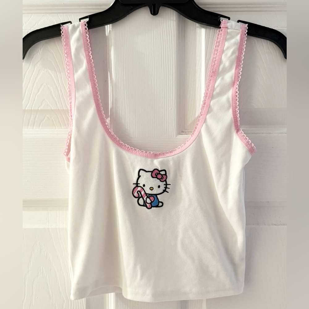 Hello Kitty White and Pink Tank Top